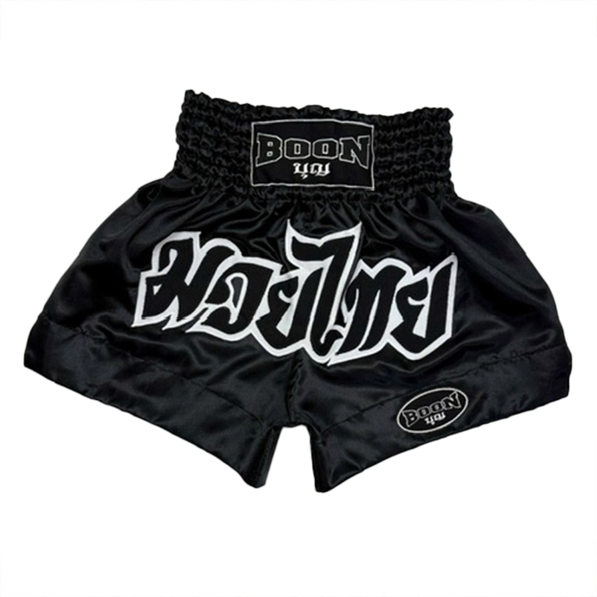 MT02BK Muay Thai Shorts BLACK CLASSIC