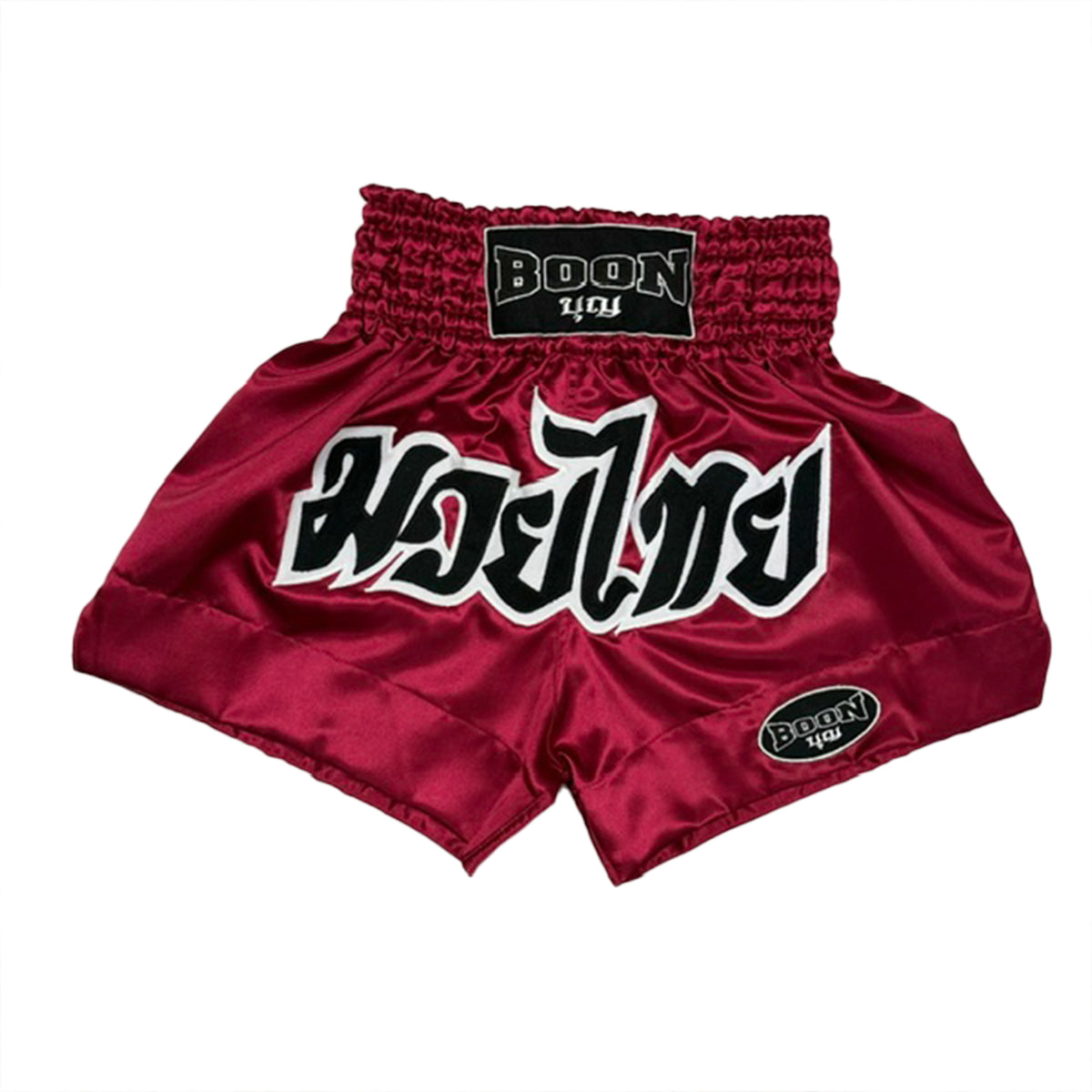 MT02BU Muay Thai Shorts BURGUNDY CLASSIC